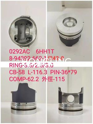 ISUZU 6HH1 8-94392-662-1 Steel Piston S16R 37517-07401 37517-10400 Engines Auto Parts