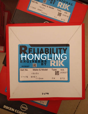 RIK Piston Ring, Hino W06D 15011, 13011-1973  13011-2540 , Nissan FE6T 24951 12040-Z5505  , PD6 24340, Isuzu 6HE1 17175