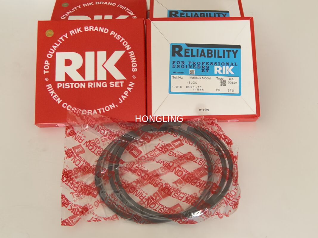 ISUZU 6HK1 PISTON RING  8-94391502-4 RIK BRAND 17016